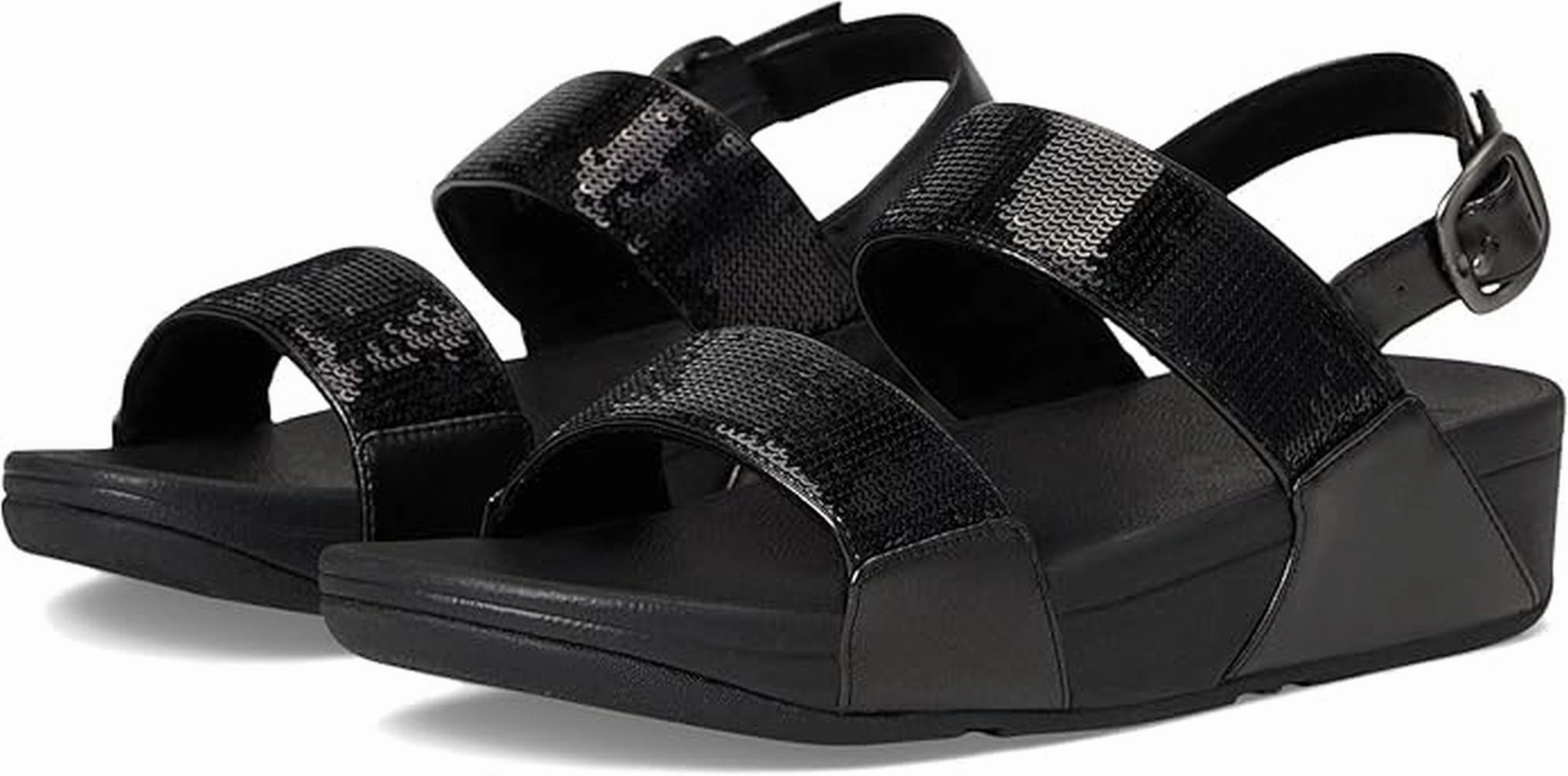 Soft Cushioned Footwear Bare Foot FitFlop Women's LULU sequin Back-Strap Sandals