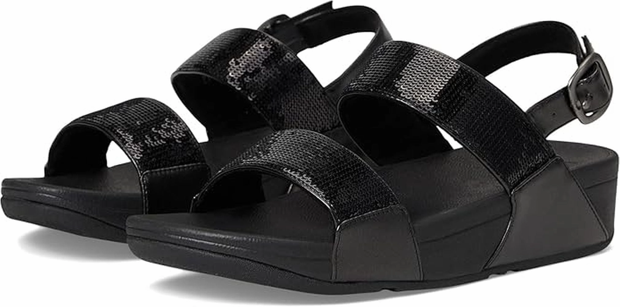 FitFlop Women's LULU sequin Back-Strap Sandals Reinforced Stitching Adjustable Design