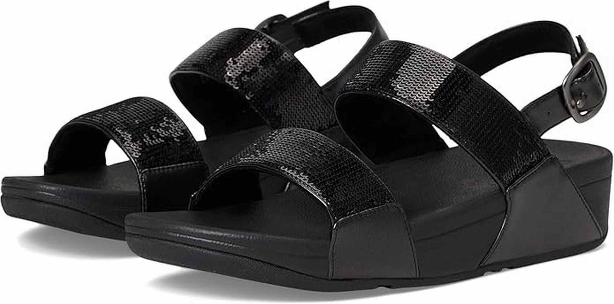FitFlop Women's LULU sequin Back-Strap Sandals Vacation Mode