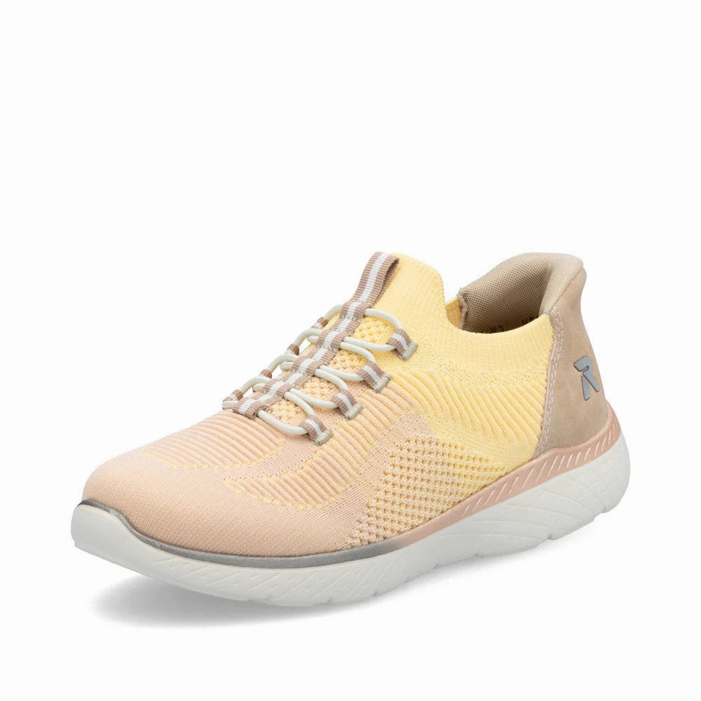 M5066-68 Yellow/Rose Multi Ready 2 Go Knit No Laces