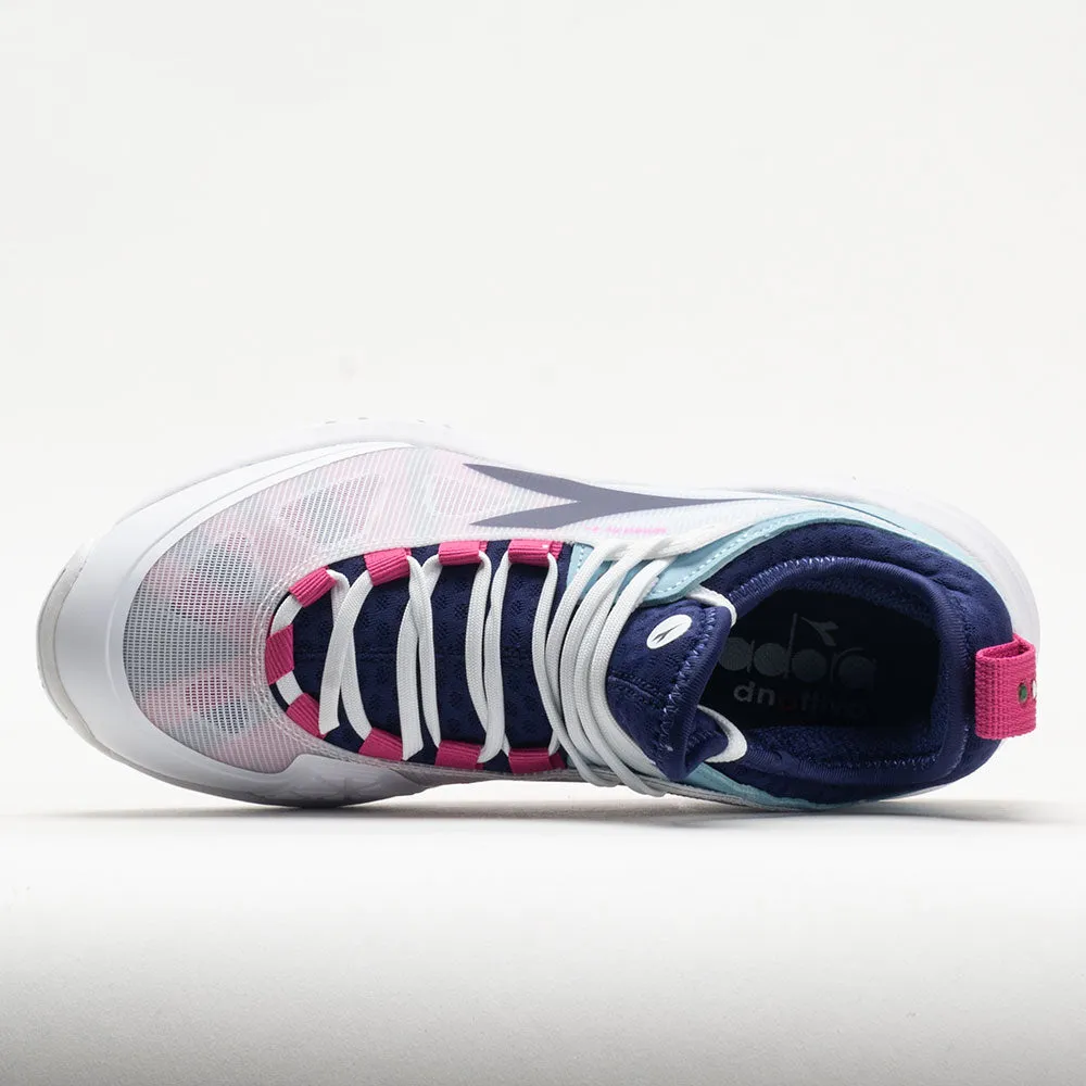 Diadora Speed Blushield Fly 4  AG Women's  White/Blueprint/Pink Yellow seasonal - themed running gear