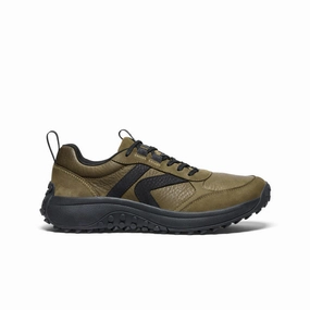 Men's KS86 Leather Sneaker Dark Olive/Black Supportive sole