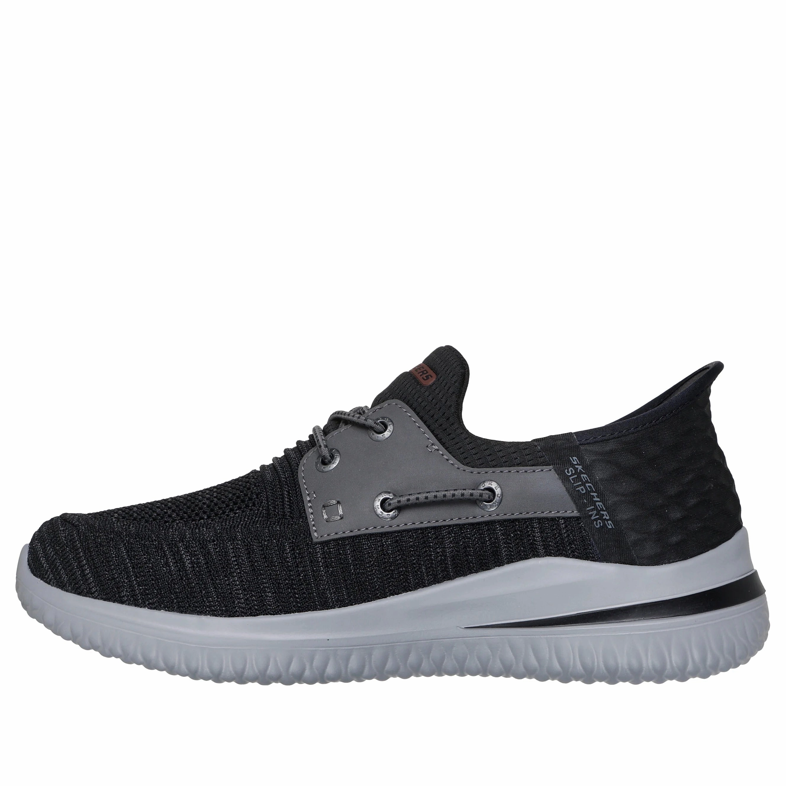 Men's Skechers Slip-ins: Delson 3.0 - Roth Black/Gray Wearable Style Mesh Comfort