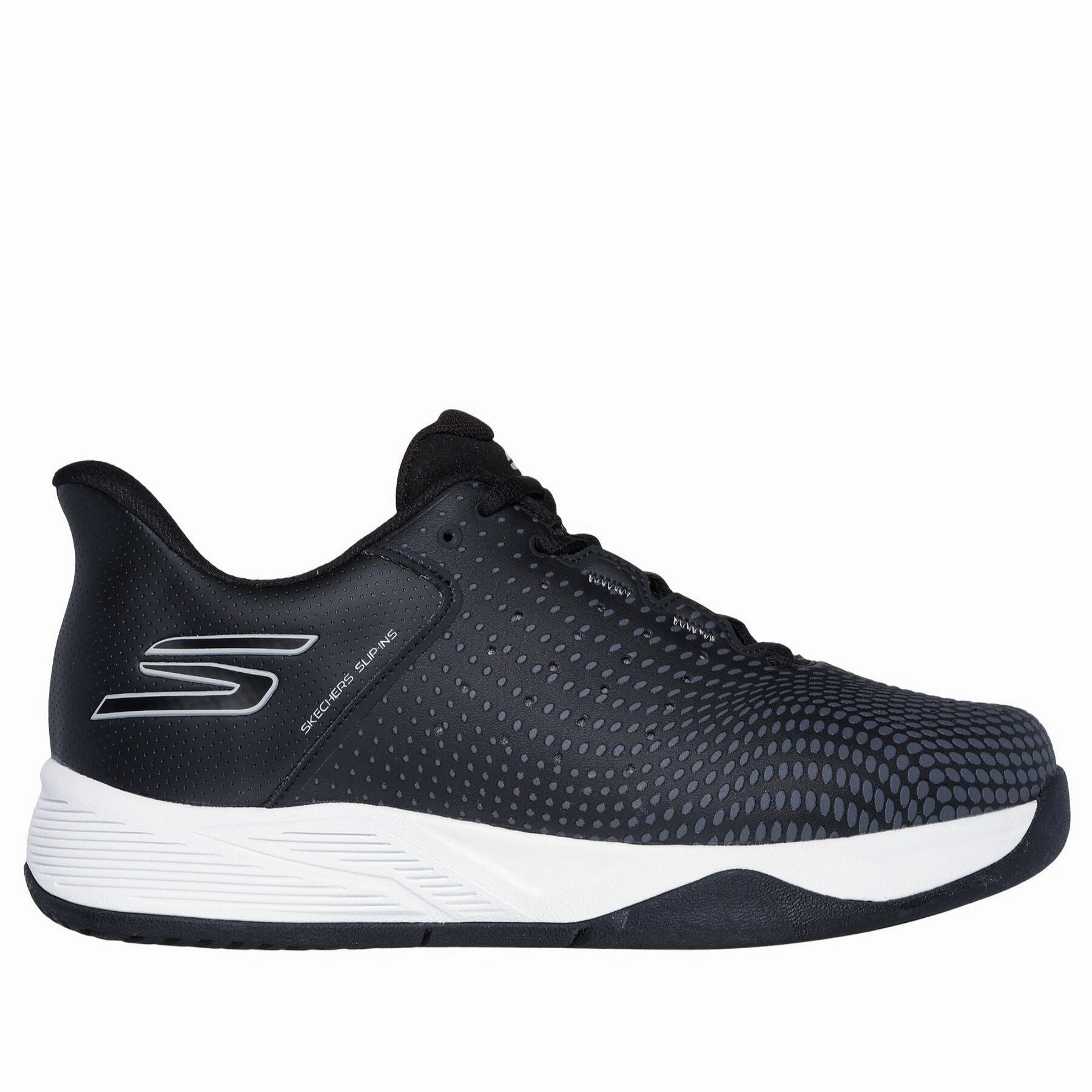 Men's Skechers Slip-ins Relaxed Fit: Viper Court Reload Black/White Stride Light Lace   Up