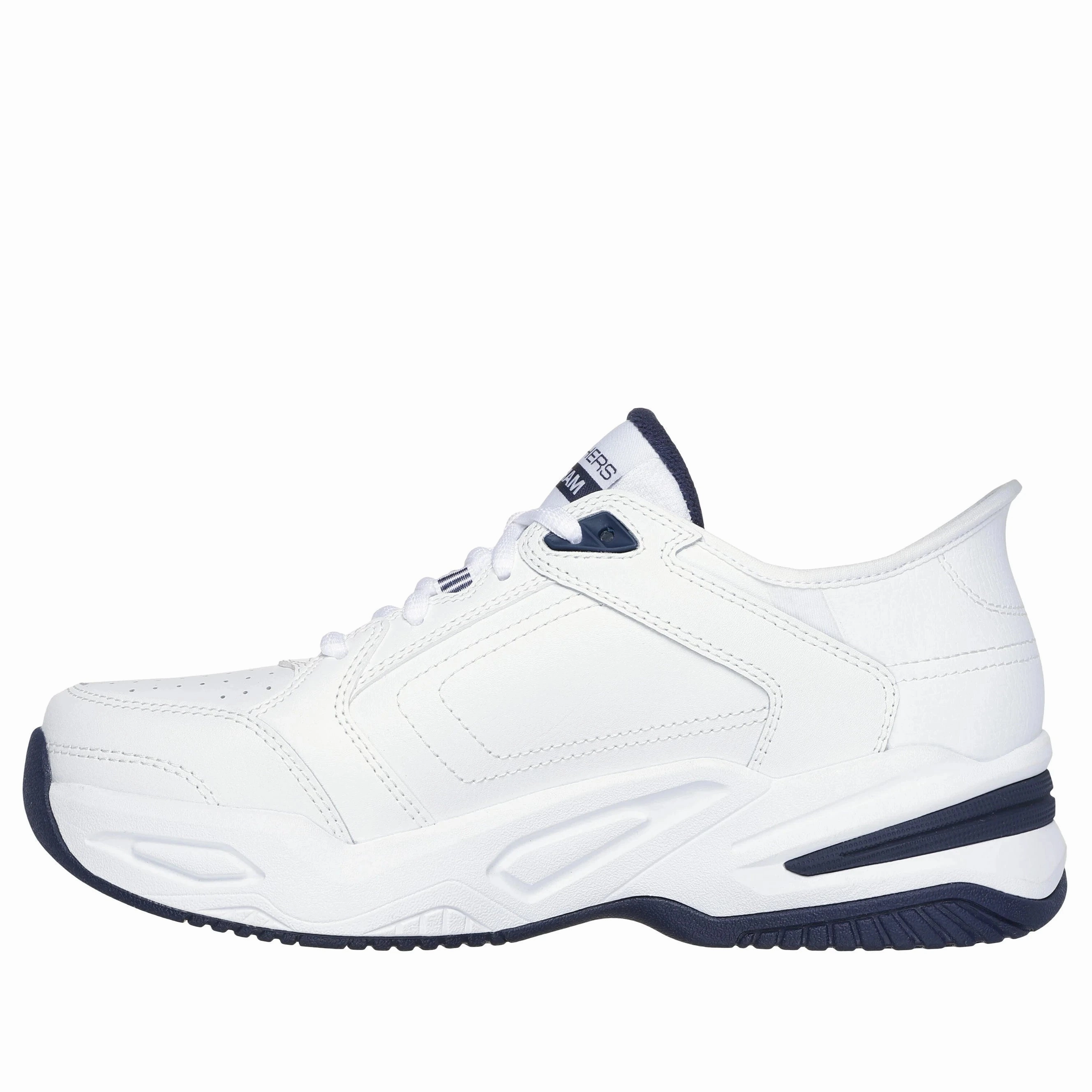 Pet Hike Everyday Wearability Men's Skechers Slip-ins RF: Durham-Delvor White/Navy