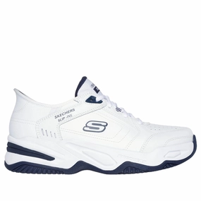 Range Jog Versatile Style Men's Skechers Slip-ins RF: Durham-Delvor White/Navy