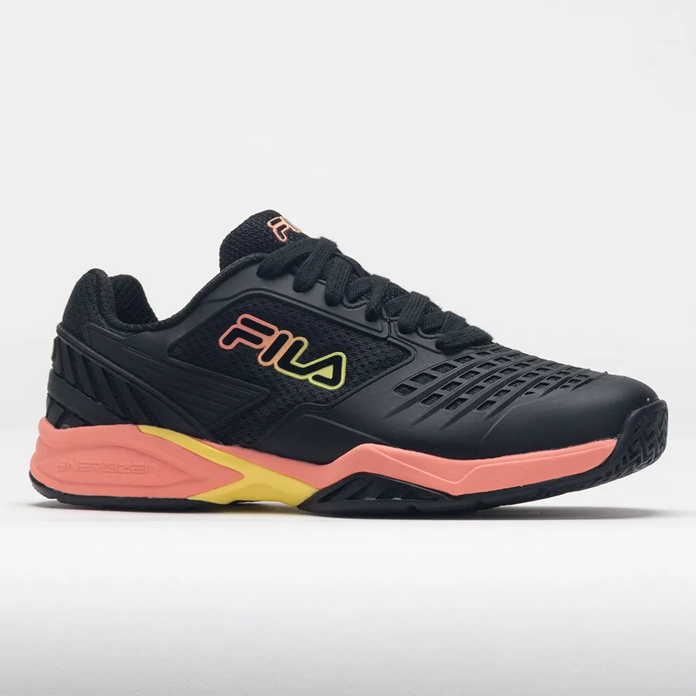 Fila Axilus 2 Energized Women's  Black/Peach Pink/Canary Yellow endurance running shoes