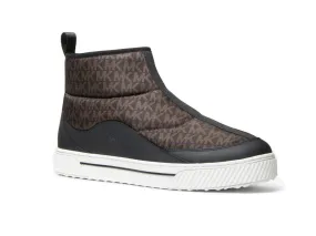 Slip Resistant Outsole MICHAEL KORS Baxter Logo Quilted Nylon Sneaker Boot