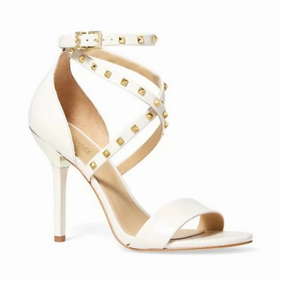 High Heel MICHAEL Michael Kors Astrid Studded Leather Sandals