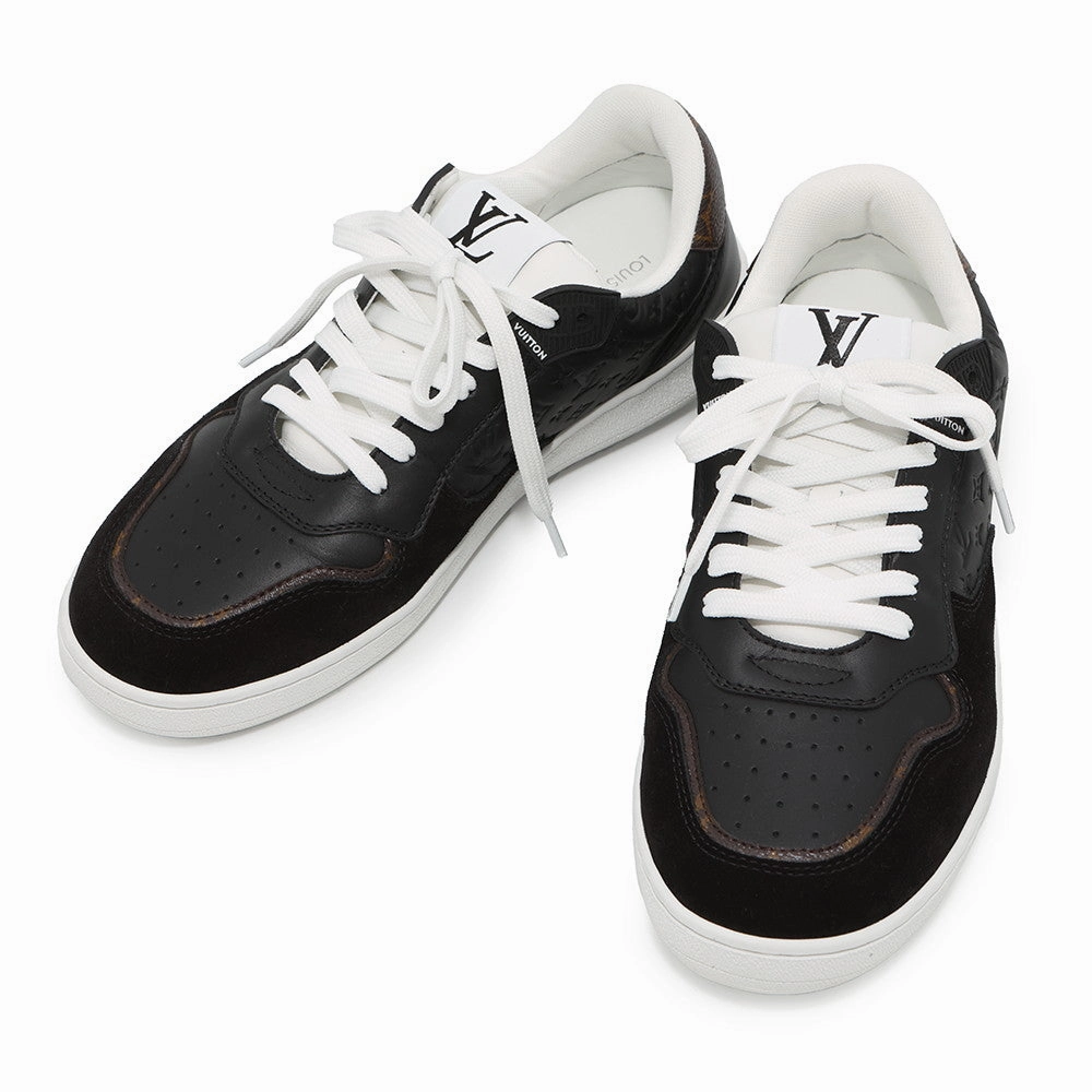 Moisture Wicking Inner Layer LOUIS VUITTON LV Stadium Sneakers Black1ACUJ3 Monogram Calf Leather Suede Size 38