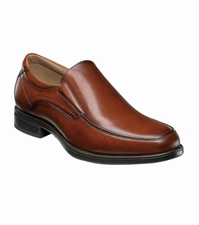 Midtown Moc Toe Slip On Cognac 3E Group Pace High Quality Leather