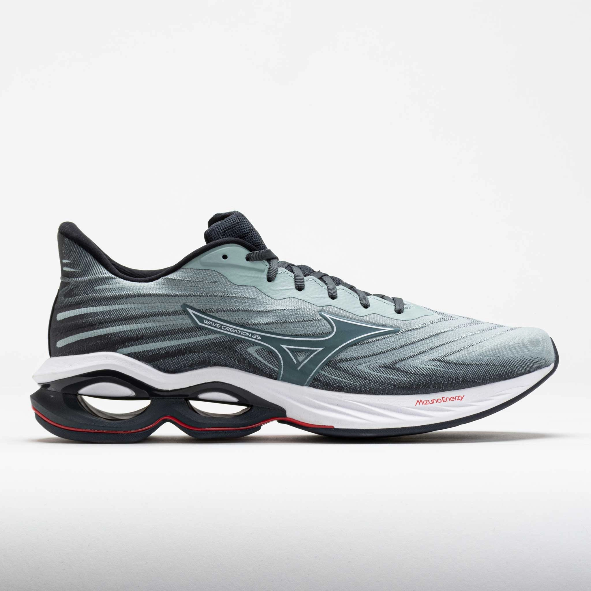 Mizuno Wave Creation 25 Men's  Grey Mist/White running for joint flexibility daytime running