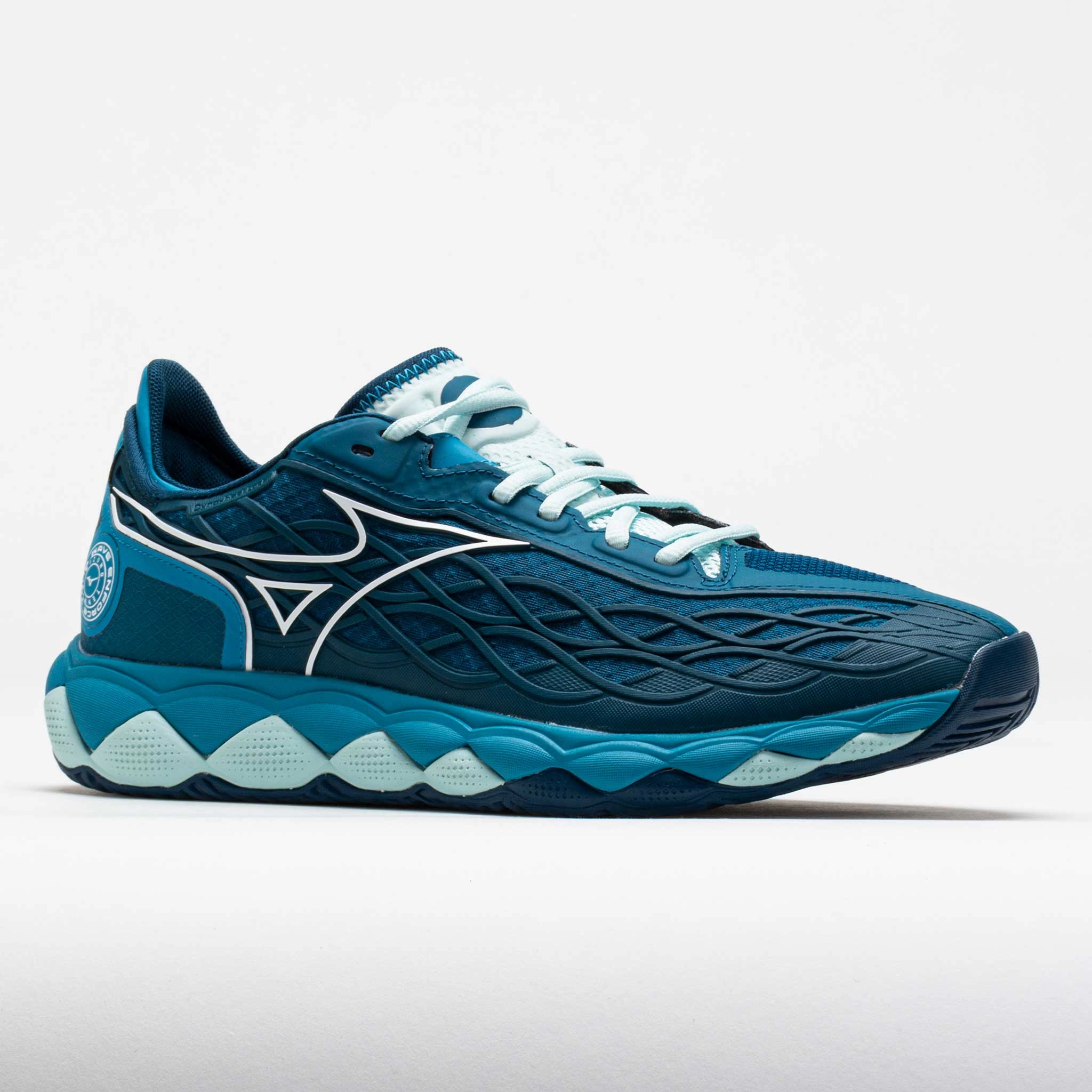 Mizuno Wave Enforce Tour AC Men's  Moroccan Blue/White slow - paced running shoes leather - upper shoes