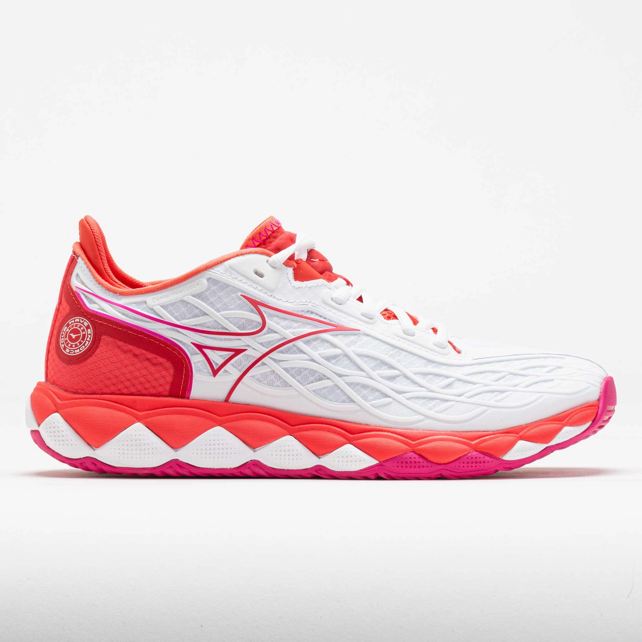 Mizuno Wave Enforce Tour AC Women's  White/Radient Red odor - control insole shoes MidTop
