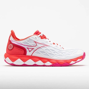 Mizuno Wave Enforce Tour AC Women's  White/Radient Red odor - control insole shoes MidTop