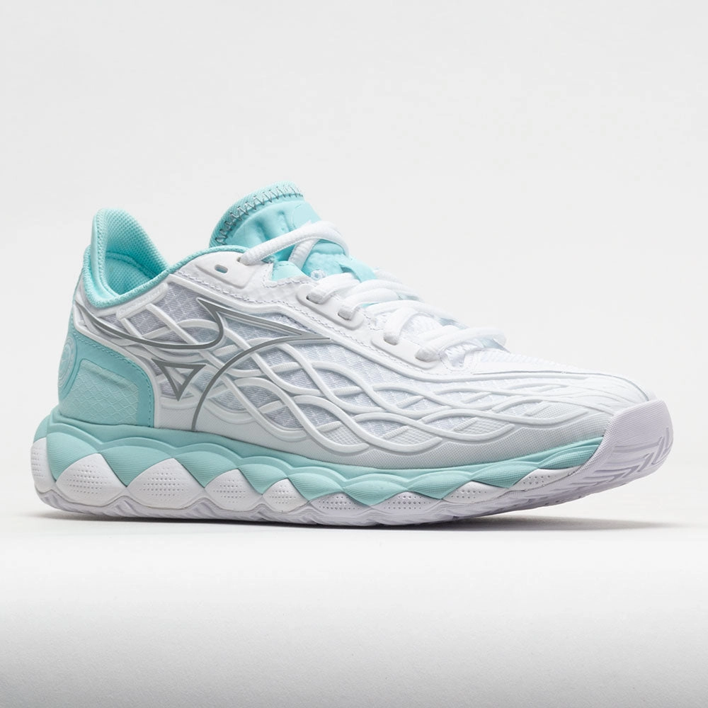 Mizuno Wave Enforce Tour AC Women's  White/Tanager Turquoise Anti Fatigue
