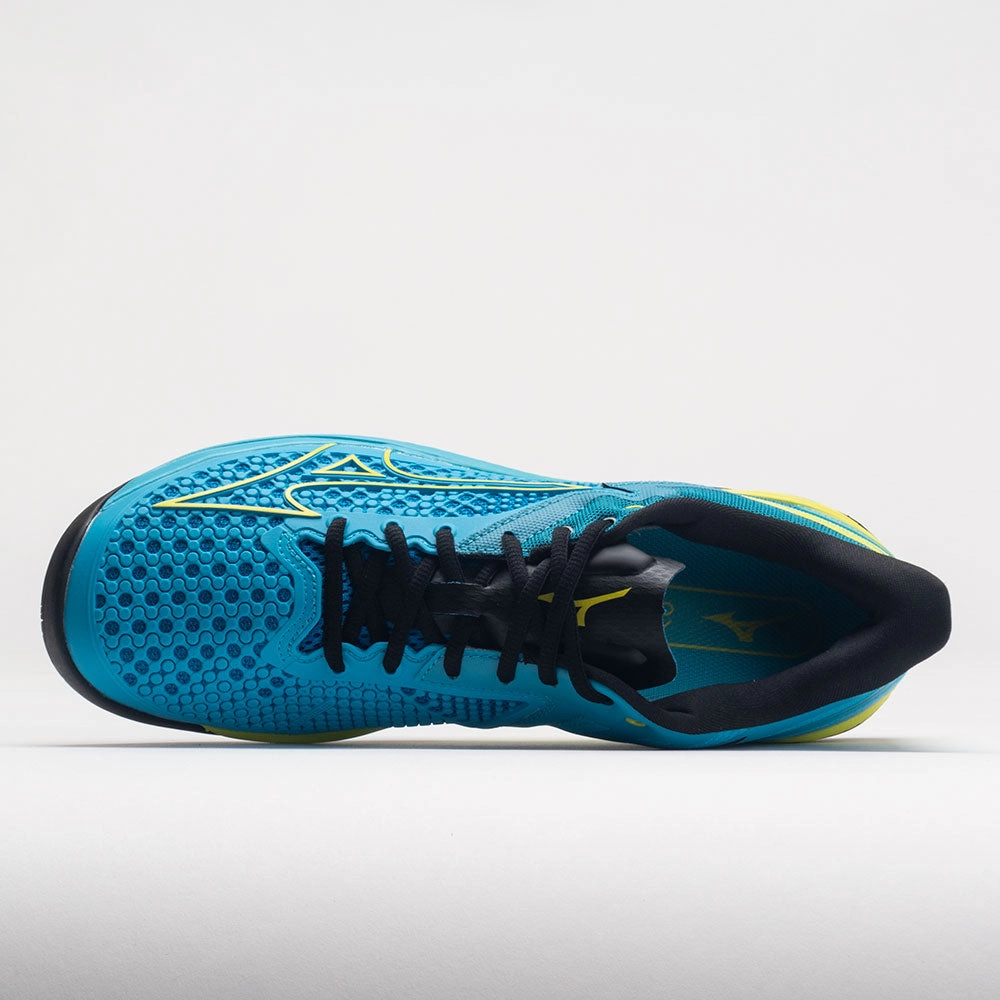 Mizuno Wave Exceed Tour 5 AC Men's  Jet Blue/Bolt seamless socks liner Wide Base