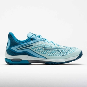 slow run multi - density - midsole - feature shoes Mizuno Wave Exceed Tour 6 AC Women's  Blue Glow/Saxony Blue