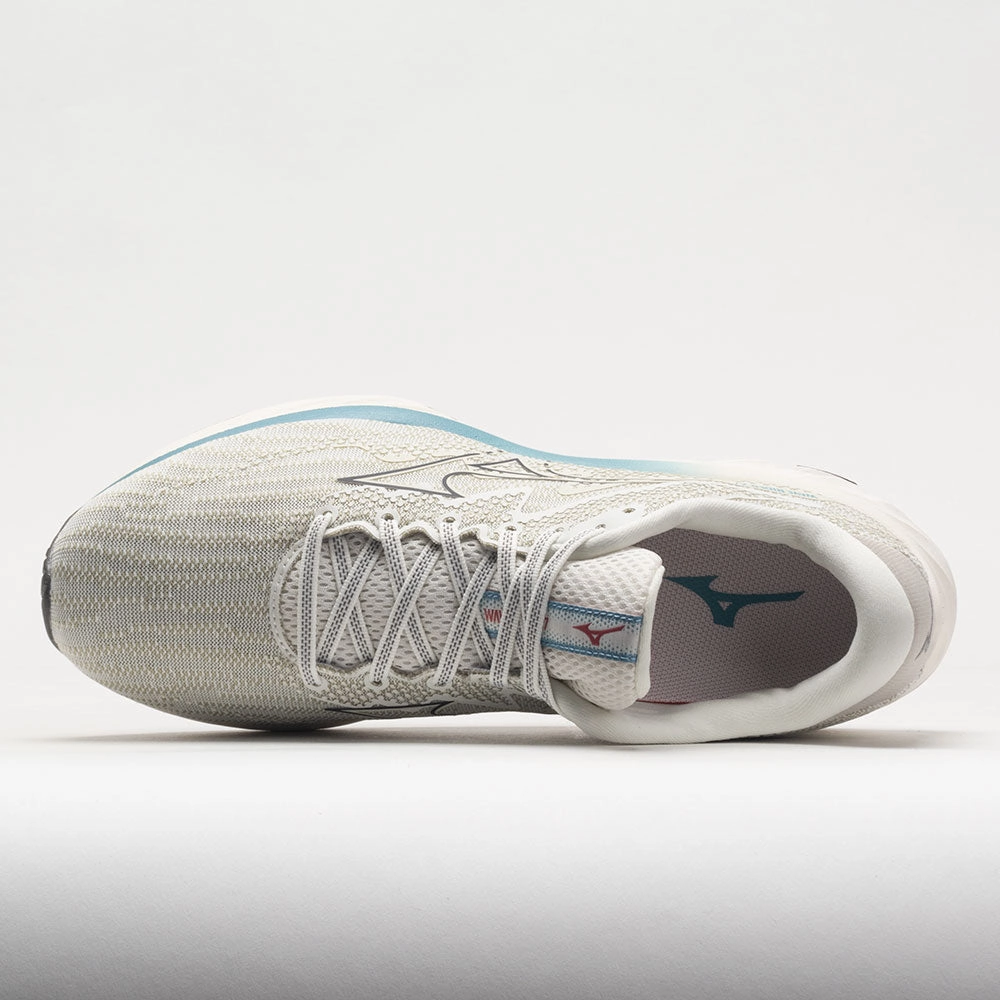 Motivational Quotes Mizuno Wave Rider 27 Mesh Men's  Snow White/Granite Grey