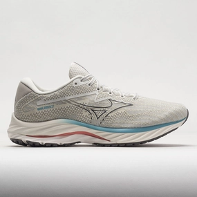 Mizuno Wave Rider 27 Mesh Men's  Snow White/Granite Grey running for joint flexibility unstable - surface shoes