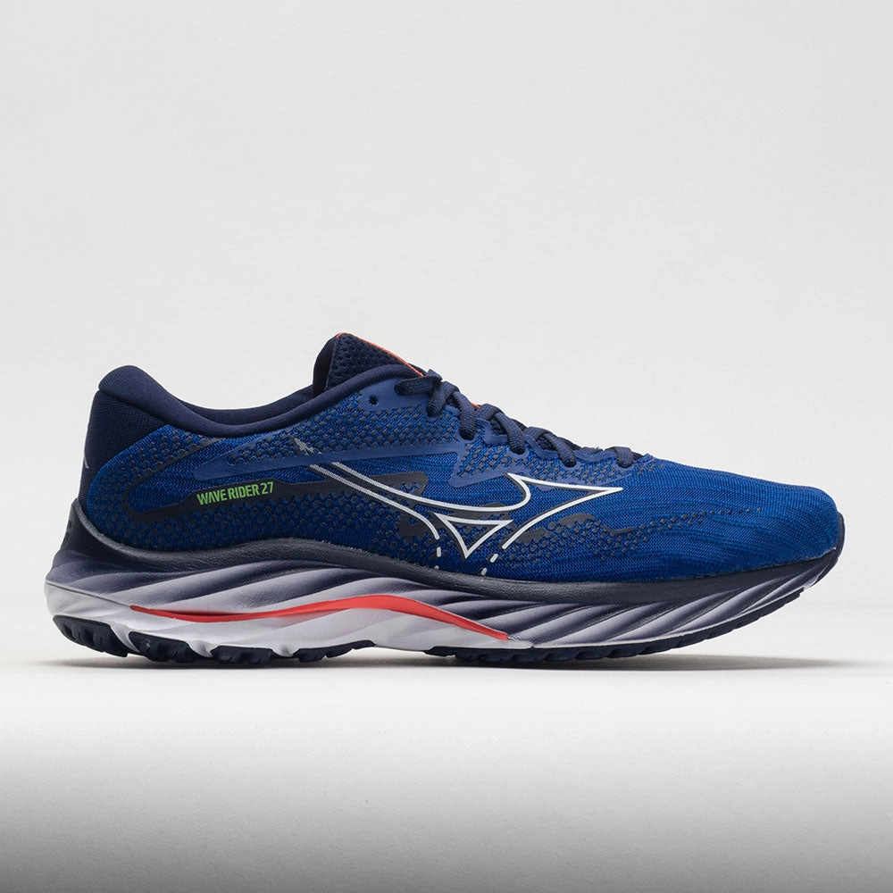 Mizuno Wave Rider 27 Mesh Men's  Surf The Web/White running in the morning shoes