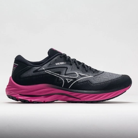 zipper - trimmed - design shoes indoor running footwear Mizuno Wave Rider 27 Project Zero Men's  Black/Harbor Mist