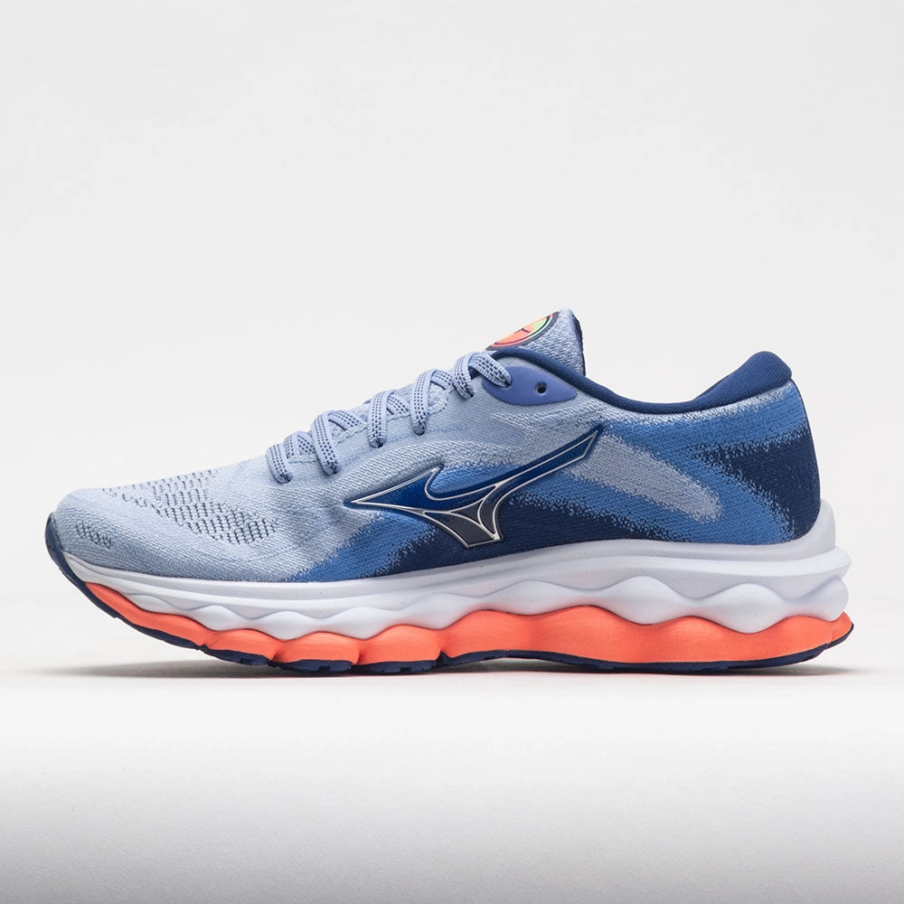 lightweight - construction - feature shoes Sturdy Construction Mizuno Wave Sky 7 Women's  Blue Heron/Silver