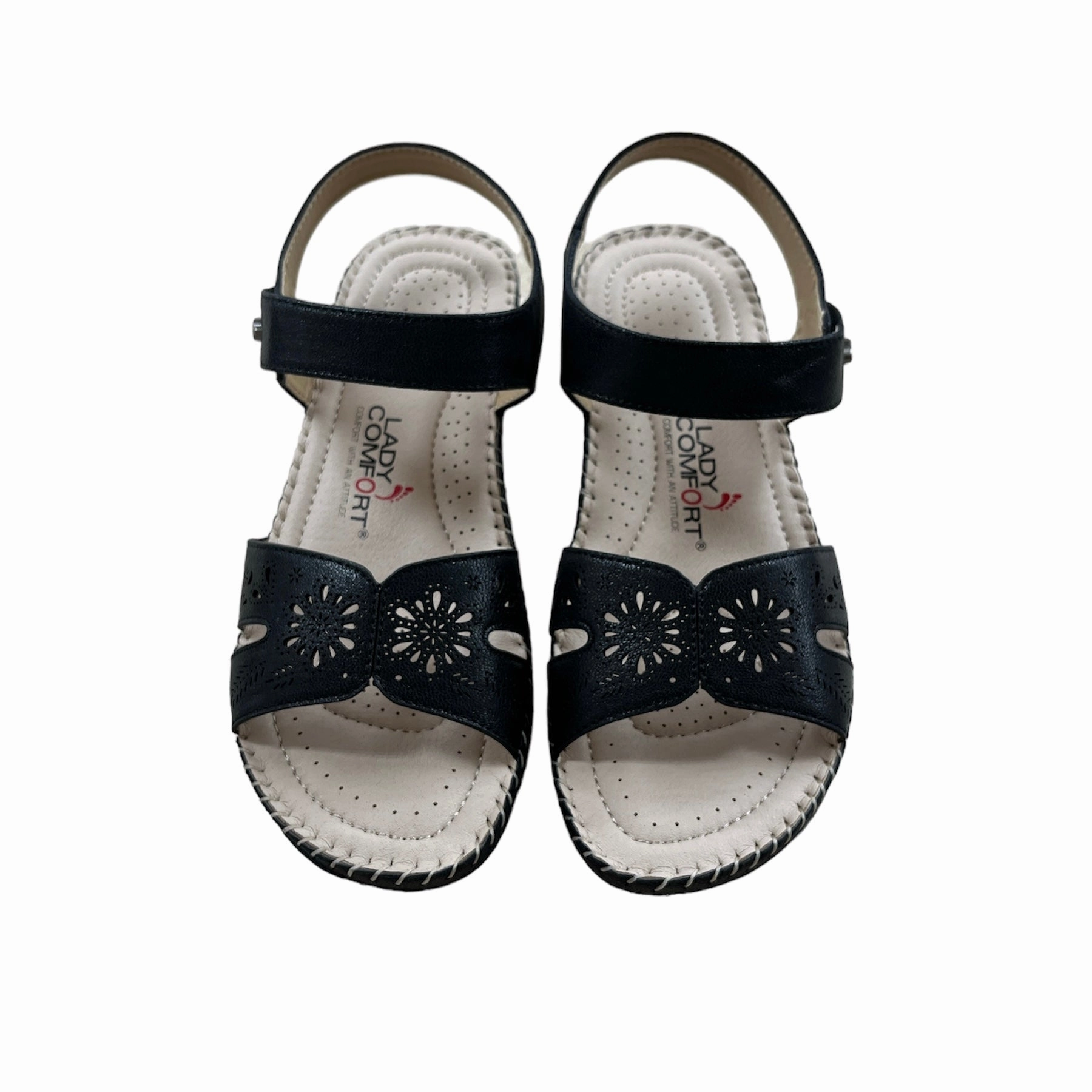 Stylish Casual Footwear Stretchable Straps Grace-02 Black