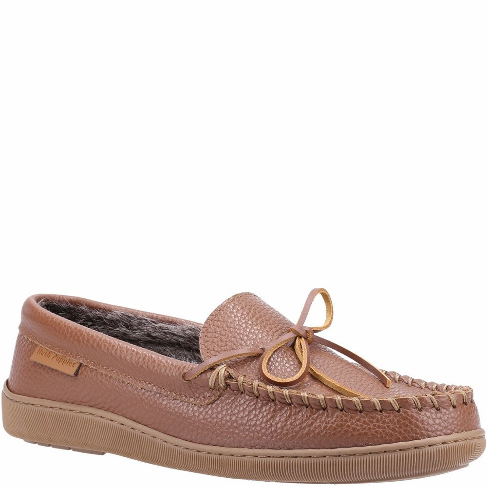 Slim Profile Oxford Style Hush Puppies Ace Leather Slipper