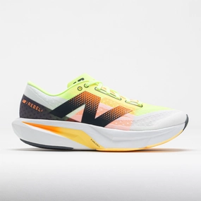 New Balance FuelCell Rebel v4 Men's  White/Lime Glo/Hot Mango endurance - training running shoes Stretch Mesh