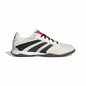 Practice Control adidas Predator Pro Indoor Soccer Shoes - Off White/Core Black/Pure Ruby