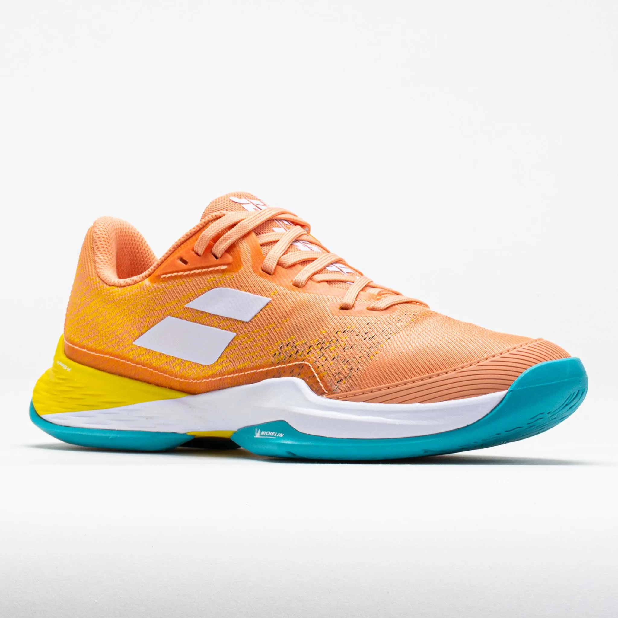 Babolat Jet Mach 3 Women's  Coral/Gold Fusion NarrowToeBox