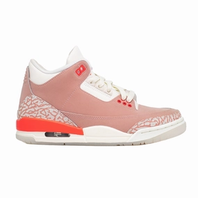 Women's Air Jordan 3, Rust Pink shock-absorbing shoes