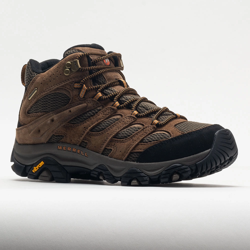 Merrell Moab 3 Mid Waterproof Men's  Earth Subtle patterns running in a ravine area shoes