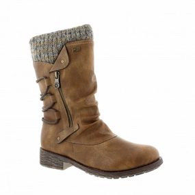 Running Comfort D8070-25 Brown Mid Calf Knit Cuff RTex