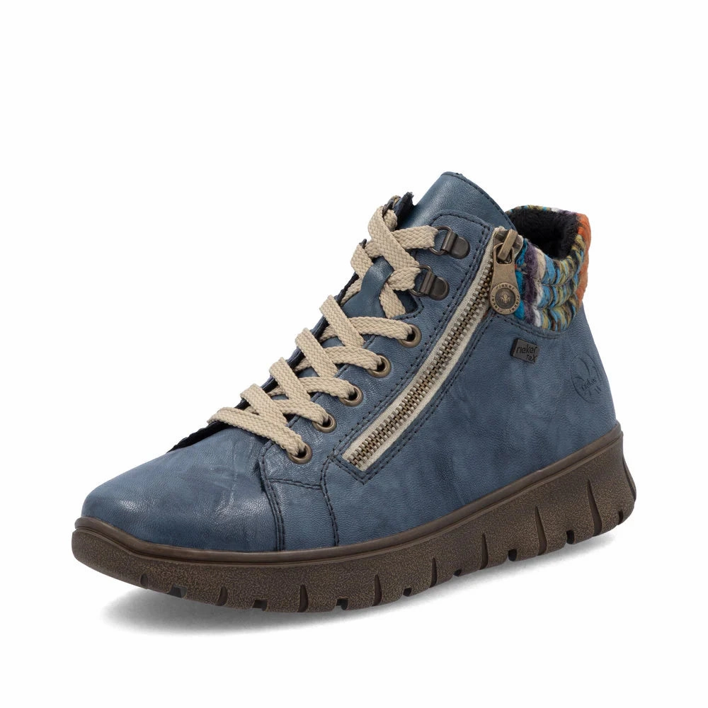 Cold-resistant N1305-14 Blue Multi Ankle Lace/Zip RTex