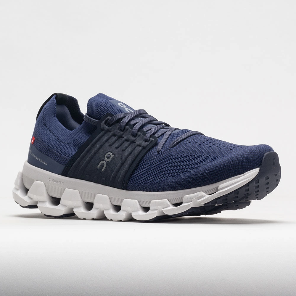 running in a soccer field area shoes inspiration On Cloudswift 3 Men's  Denim/Midnight