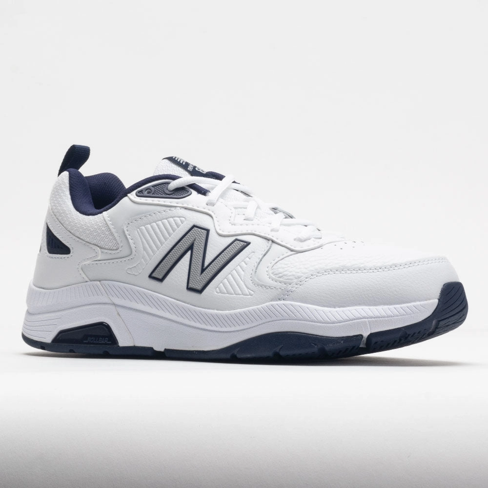 running in a bus station area shoes religious - event running gear New Balance 857v3 Men's  White/Navy