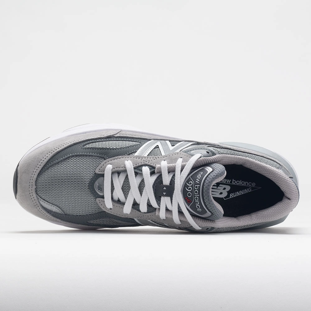 New Balance 990v6 Women's  Grey/Grey foot - flexibility running shoes brooch - decorated running shoes