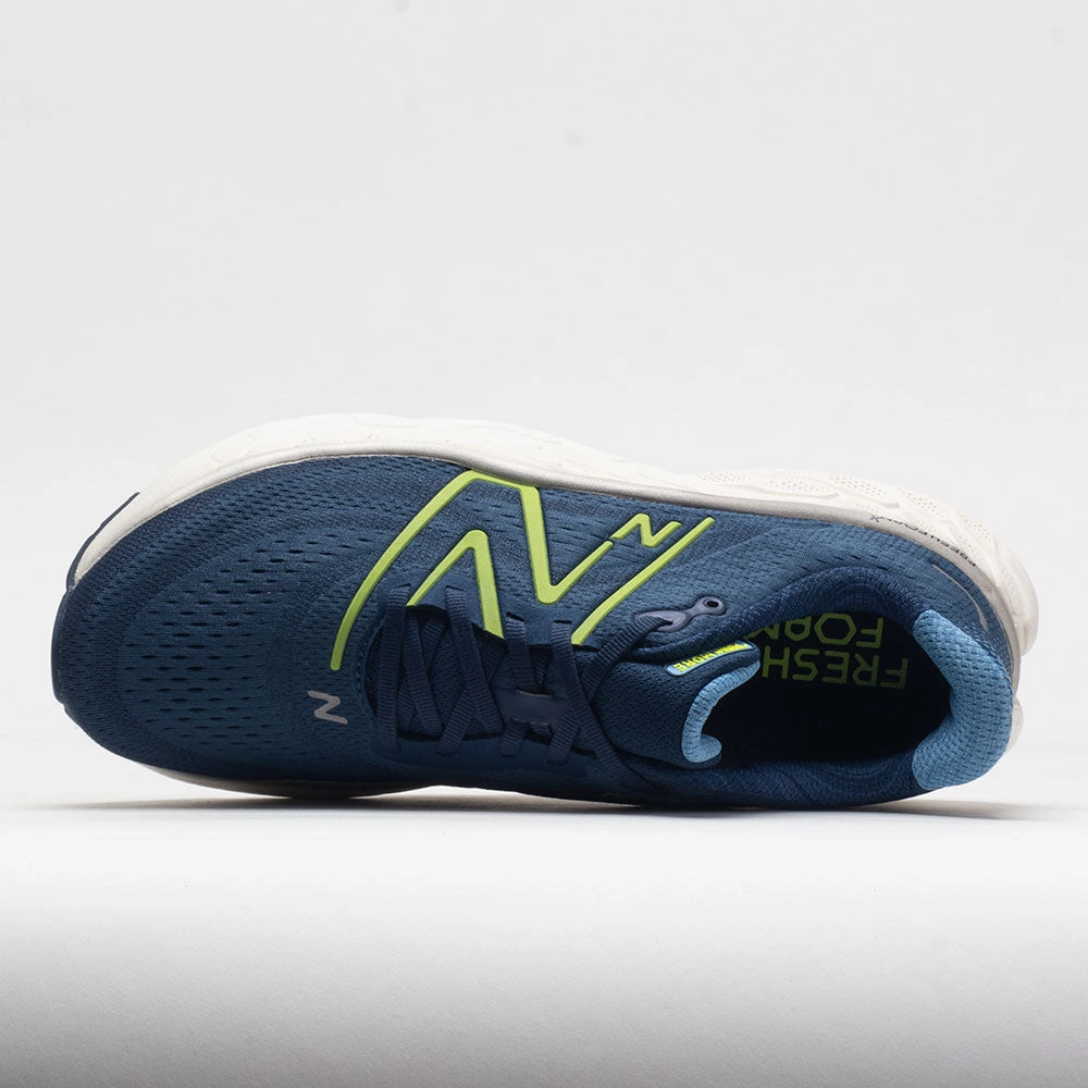 Virtual Coaching logo - sequined shoes New Balance Fresh Foam More v4 Men's  Navy/Cosmic Pineapple/ Blue