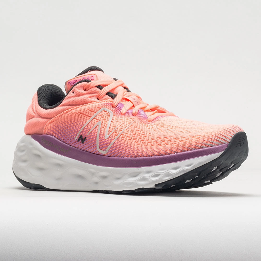 New Balance Fresh Foam X 840v1 Women's  Grapefruit/Raspberry running in a seagrass meadow area shoes