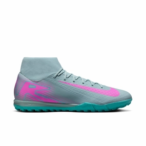 Reduced Weight Step Forward Nike Air Zoom Mercurial Superfly 10 Academy TF Turf Soccer Shoes - Ocean Cube/Pink Blast