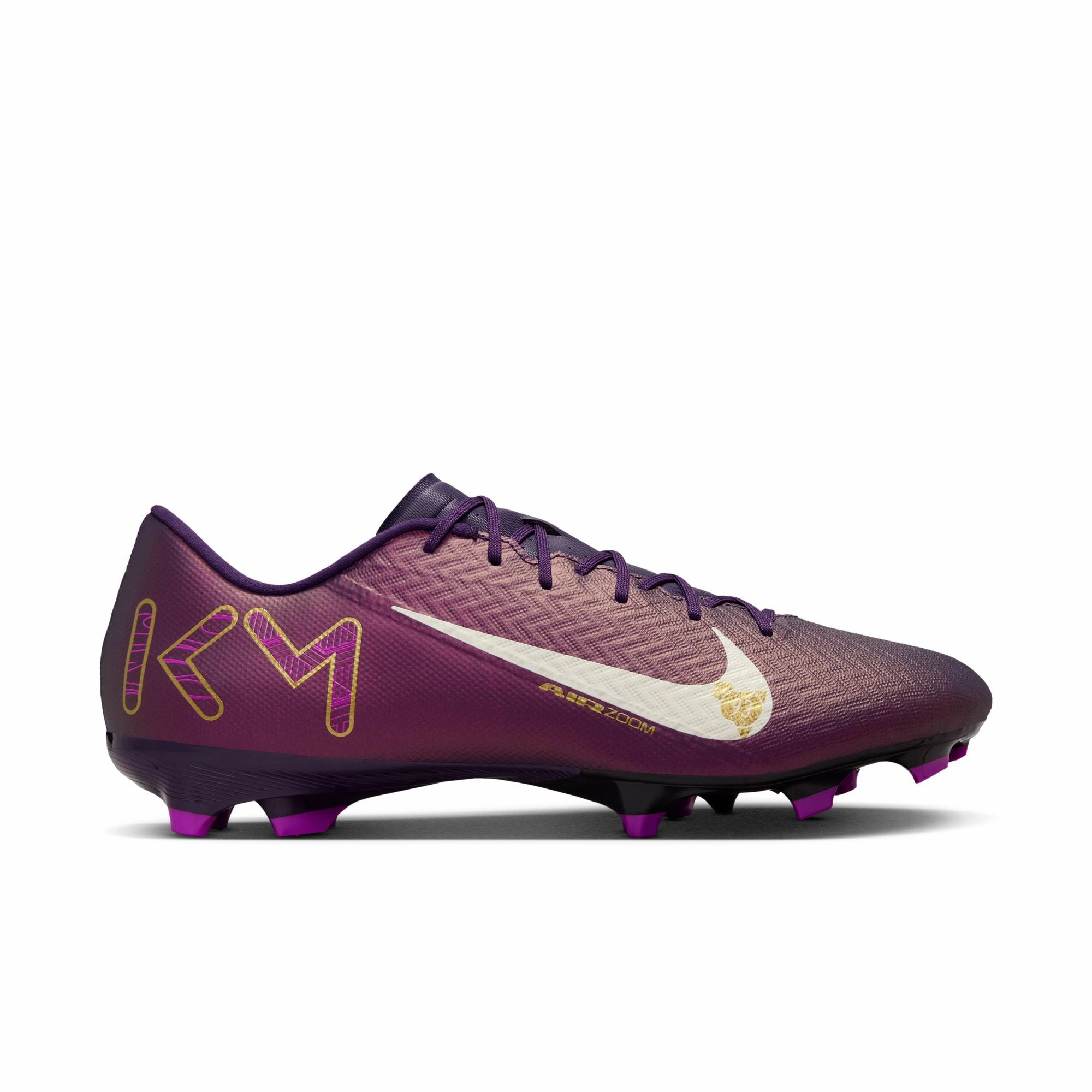 Training Intensity Nike Air Zoom Mercurial Vapor 10 Academy KM Firm Ground FG/MG Soccer Cleat - Grand Purple/Pale Ivory