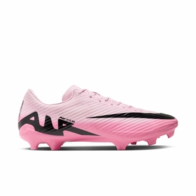 Nike Air Zoom Mercurial Vapor 15 Academy FG/MG Soccer Cleat - Pink Foam/Black fartlek runs Waterproof Material