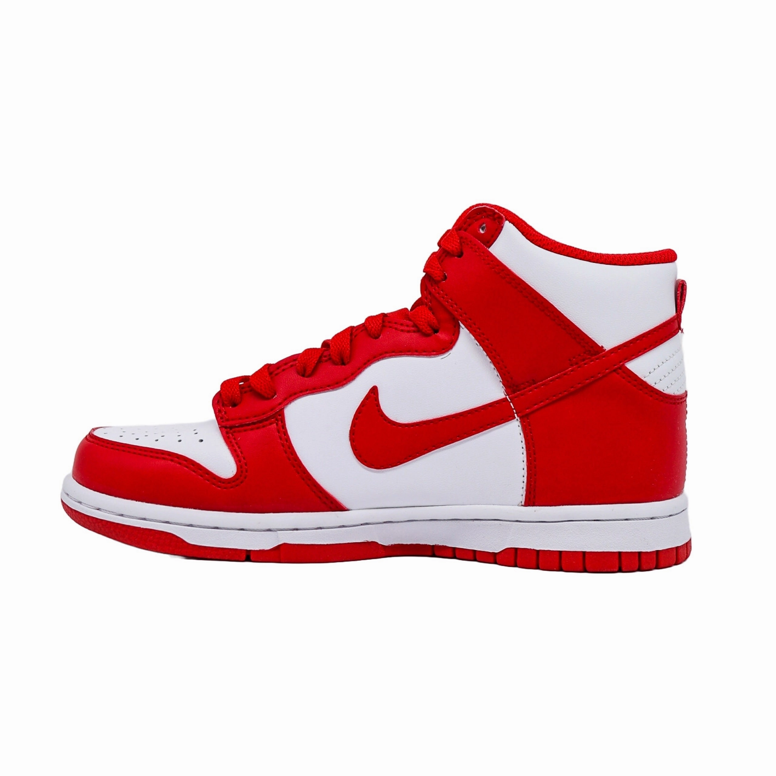 Nike Dunk High (GS), Championship Red Elastic Collar Thermoplastic Heel Support