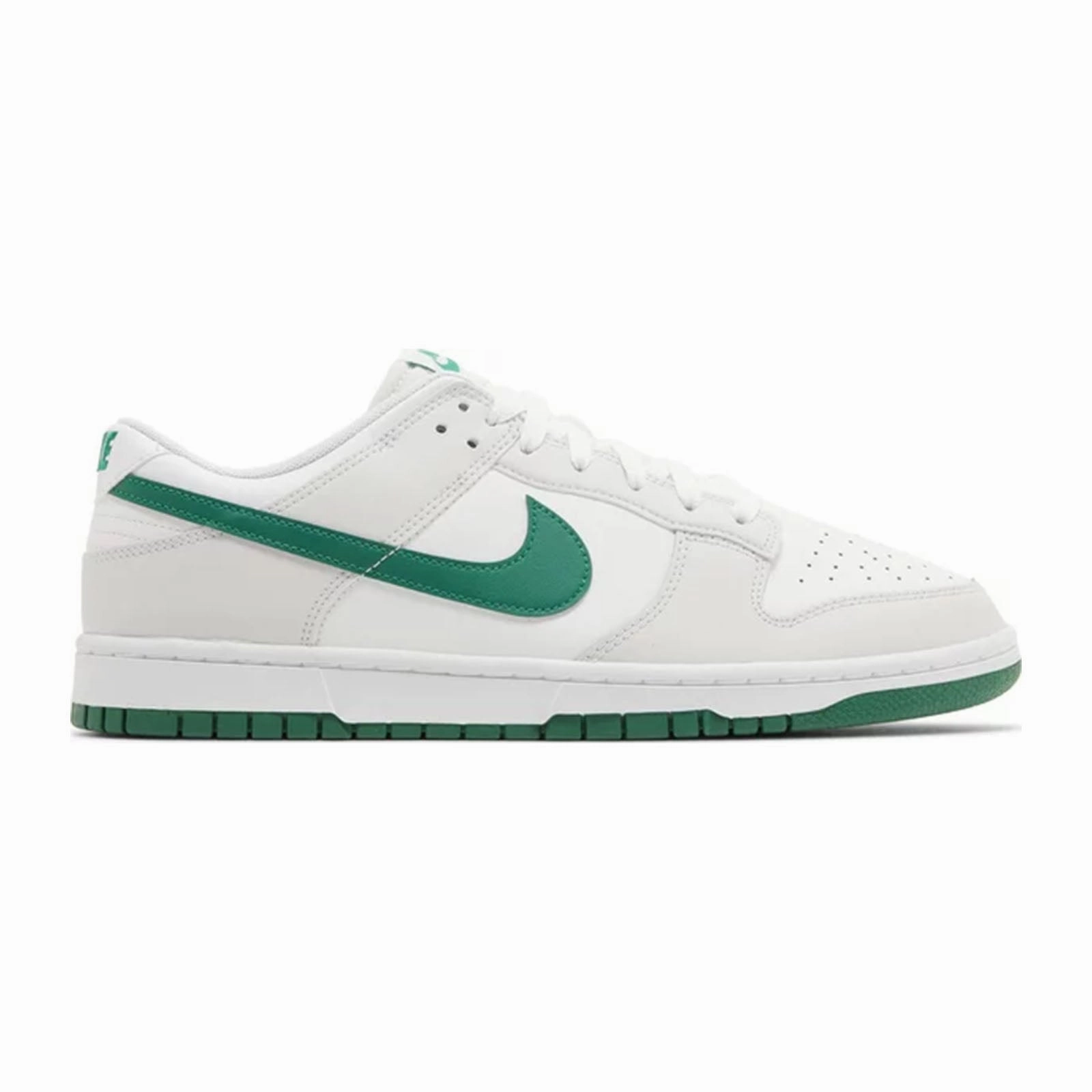 Basic Casual On Foot Nike Dunk Low, Summit White Malachite