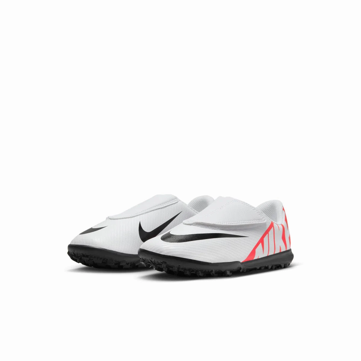 Nike Junior Mercurial Vapor 15 Club TF Turf PS (V) Soccer Cleat - Bright Crimson/White/Black Step Lock Defensive Grip