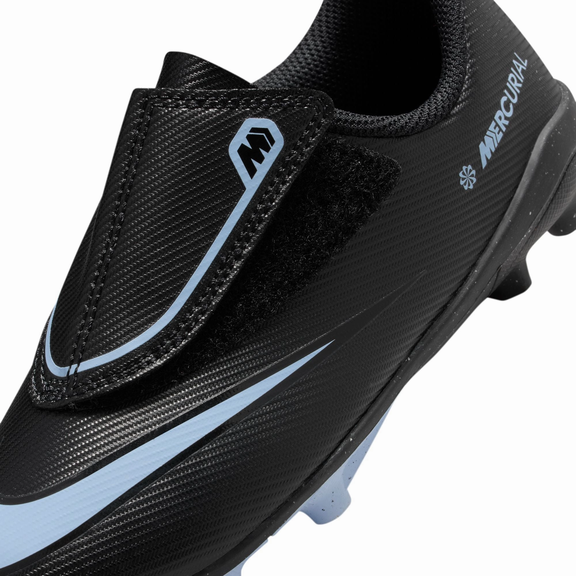 Comfort Zone Nike Junior Mercurial Vapor 16 Club MG Multi Ground PS (V) Soccer Shoes- Black/Ice Blue