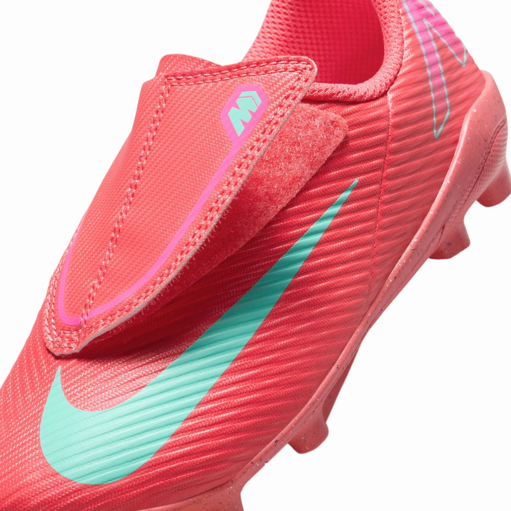 logo - rhinestoned shoes Nike Junior Mercurial Vapor 16 Club MG Multi Ground PS (V) Soccer Shoes- Ember Glow/Aurora Green