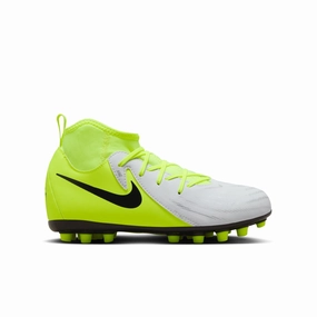 Sharp Step Elite Motion Nike Junior Phantom Luna Academy FG Firm Ground Shoes - Metallic Silver/ Black Volt